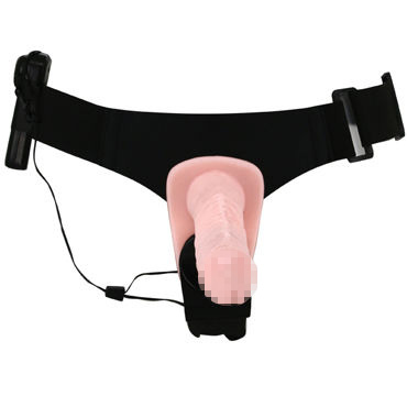 Baile Ultra Passionate Harness Double Heads Strap-on - Страпон женский двойной на ремешках - купить в секс шопе