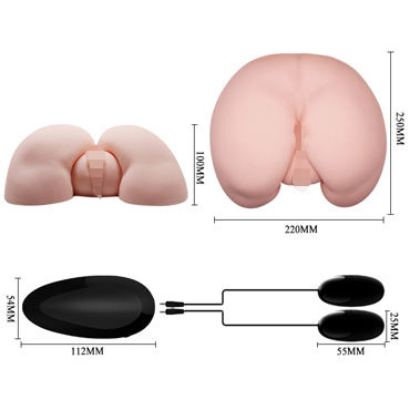 Baile Crazy Bull Vagina and Anal, телесный - подробные фото в секс шопе Condom-Shop