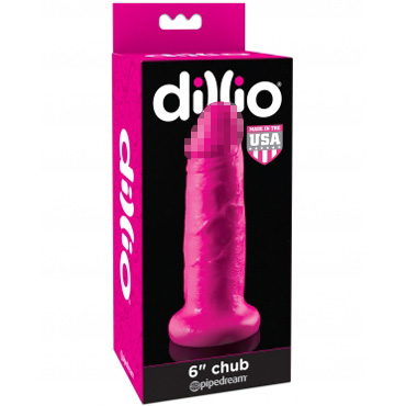 PipeDream Dillio 6" Chub, розовый — фото 1