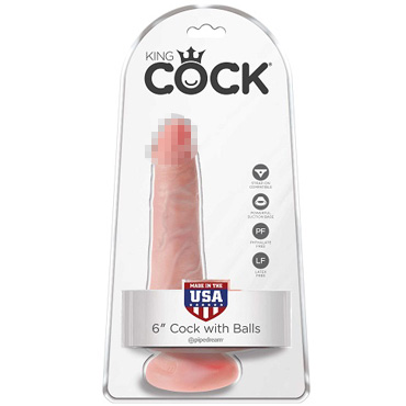 PipeDream King Cock 6" Cock with Balls, телесный — фото 1