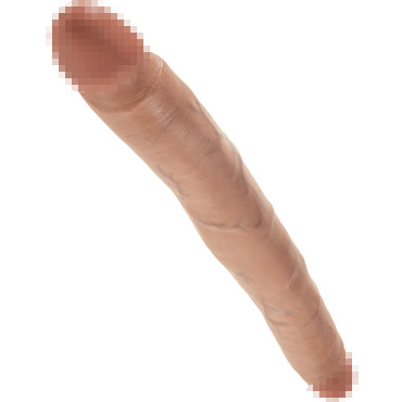 PipeDream King Cock 12" Slim Double Dildo, загорелый — фото 2