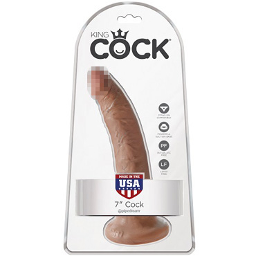 PipeDream King Cock 7" Cock, загорелый — фото 1