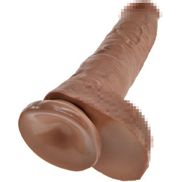 PipeDream King Cock 10" Cock with Balls, загорелый — фото 2