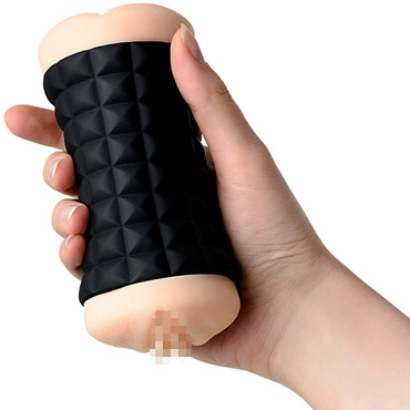 JOS Janice, телесный/черный, Мастурбатор двусторонний вагина/анус и другие товары JOS с фото