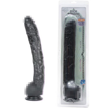 Doc Johnson Dick Rambone черный, Фаллоимитатор на присоске с мошонкой