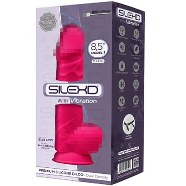 Adrien Lastic SileXD 8,5" Vibe Dildo Model 1, фуксия