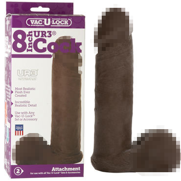 Doc Johnson Vac-U-Lock Cock 20 см, черный