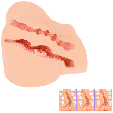 Kokos Olivia Say - Мастурбатор с вибрацией и ротацией, вагина и анус - купить в секс шопе