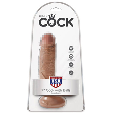 Pipedream King Cock Cock with Balls 18 см, загорелый