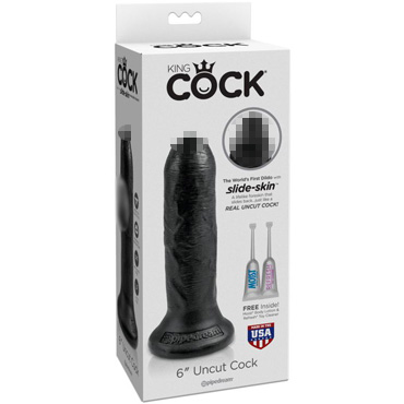 Pipedream King Cock Uncut 15 см, черный — фото 1