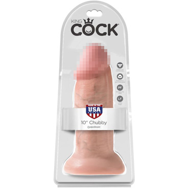 Pipedream King Cock Chubby 25 см, телесный