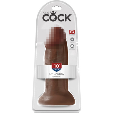 Pipedream King Cock Chubby 25 см, коричневый — фото 1