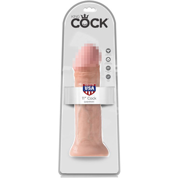 Pipedream King Cock 11", телесный, Фаллоимитатор-гигант на присоске