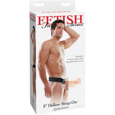 Pipedream Fetish Fantasy Hollow Strap-On 20 см, телесный