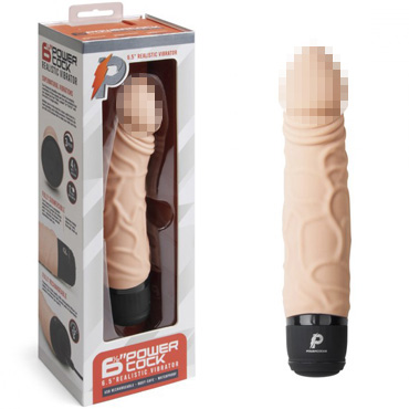 PowerCocks 6.5" Girthy Realistic Vibrator, телесный