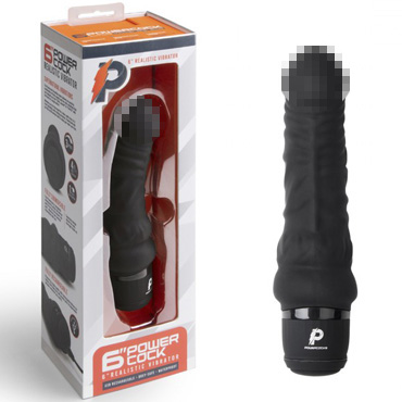 PowerCocks 6" Realistic Vibrator, черный