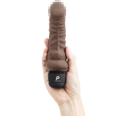 PowerCocks 6" Realistic Vibrator, шоколад - фото, отзывы