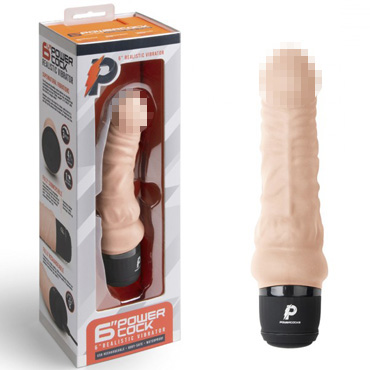 PowerCocks 6" Realistic Vibrator, телесный