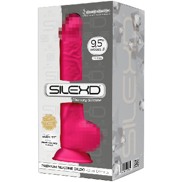 SilexD Premium Silicone Dildo Model 3, розовый