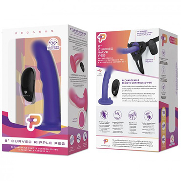 Новинка раздела Секс игрушки - Pegasus Curved Ripple Peg, фиолетовый