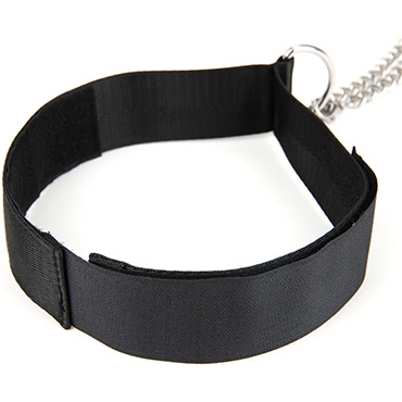 Lux Fetish Collar And Nipple Clamps, черный - Зажимы для сосков с ошейником - купить в секс шопе