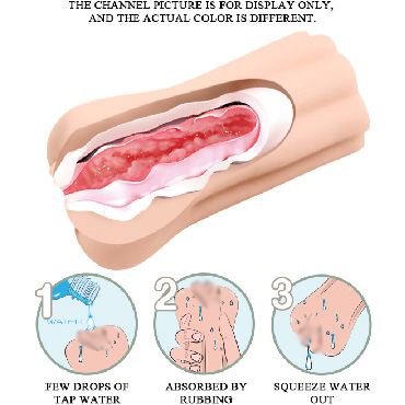 Baile Crazy Bull Just Drop Water, телесный - Мастурбатор с эффектом смазки - купить в секс шопе