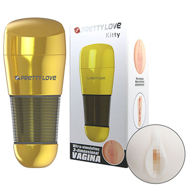 Baile Pretty Love Kitty Pussy, золотой, Мега-мастурбатор, вагина