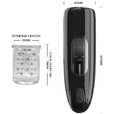 Baile Pretty Love Marlom, черный, Автоматический мастурбатор с функцией ротации и другие товары Baile с фото