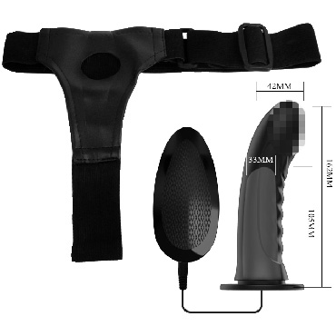 Baile Pretty Love Marvin, черный, Страпон с вибрацией и пультом ДУ и другие товары Baile с фото