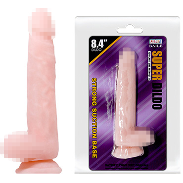 Baile Super Dildo 22 см, телесный, Реалистичный фаллоимитатор на присоске