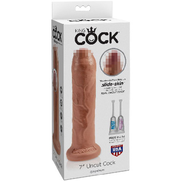 Pipedream King Cock Uncut Cock 18 см, загорелый