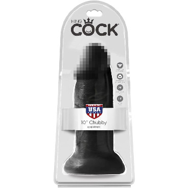 Pipedream King Cock Chubby 26 см, черный — фото 1