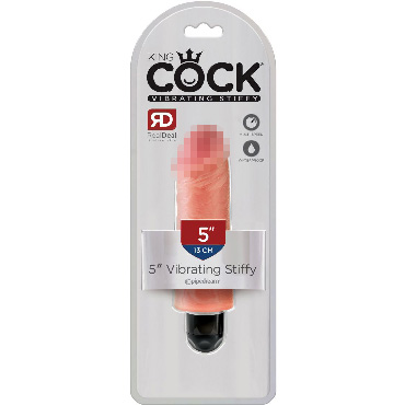 Pipedream King Cock Vibrating Stiffy 13 см, телесный — фото 1