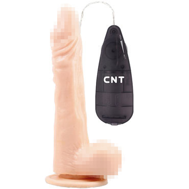 CNT 8.5'' Vibrating Beginner Dildo, телесный