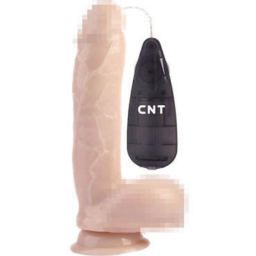 CNT 9'' Stud Realistic Dildo, телесный, Вибратор реалистичный с пультом