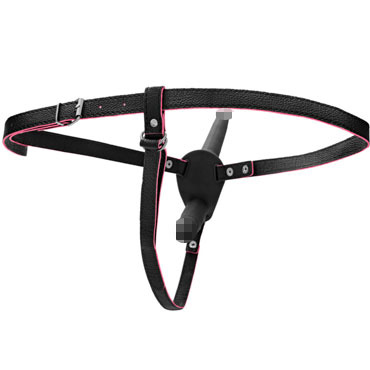 Toyfa Black&Red Double Strap-On, черный - фото, отзывы