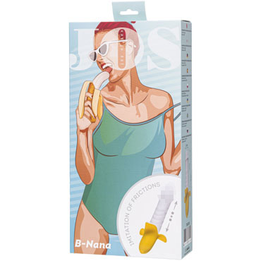 JOS B-nana, бело-желтый, Стимулятор с имитацией фрикций и другие товары JOS с фото