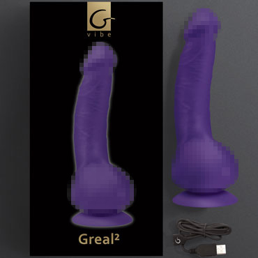 Gvibe Greal, фиолетовый - Реалистичный вибратор с возможностью беспроводного управления - купить в секс шопе