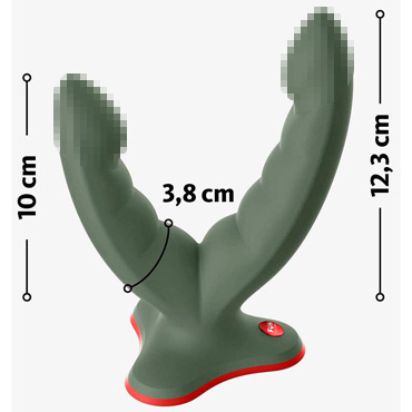 Dildo Ryde, wild olive, Многофункциональный фаллоимитатор на присоске от бренда FUN FACTORY и другие товары Fun Factory с фото