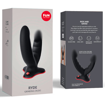 Dildo Ryde, black, Многофункциональный фаллоимитатор на присоске от бренда FUN FACTORY и другие товары Fun Factory с фото