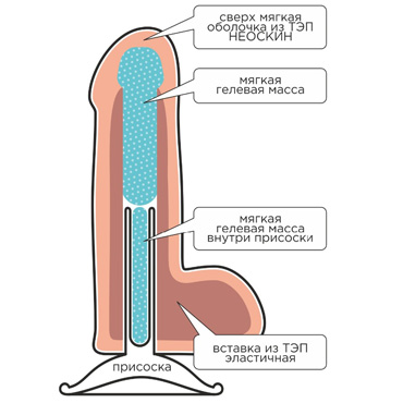 Фаллоимитатор HUMAN COPY 6,9', Реалистичный, на присоске и другие товары Биоклон с фото