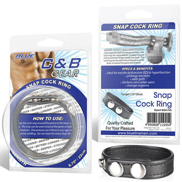 Blue Line Snap Cock Ring - фото, отзывы
