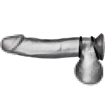 Blue Line Silicone Cock Ring Set, черный - Два эрекционных кольца из силикона - купить в секс шопе