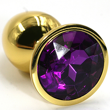 CanWin Анальная пробка, золотой/фиолетовый, С кристаллов в основании