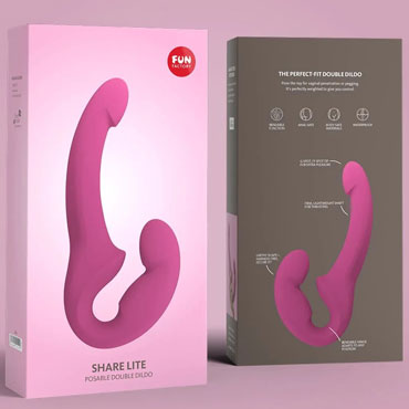 Fun Factory Share Lite, розовый - Безремневой страпон анатомической формы - купить в секс шопе