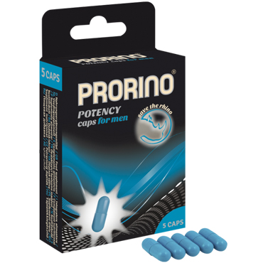 HOT PRORINO Potency Caps men, 5 шт, Капсулы для повышения либидо