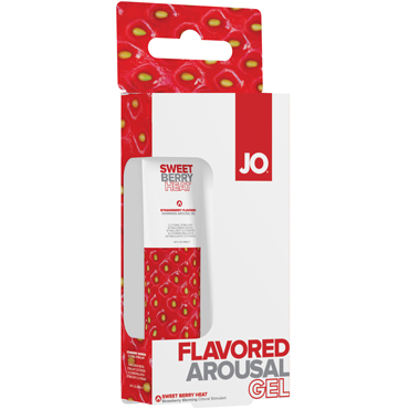 JO Flavored Arousal Gels Sweet Berry Heat, 10 мл, Стимулятор клитора с согревающим эффектом и вкусом клубники