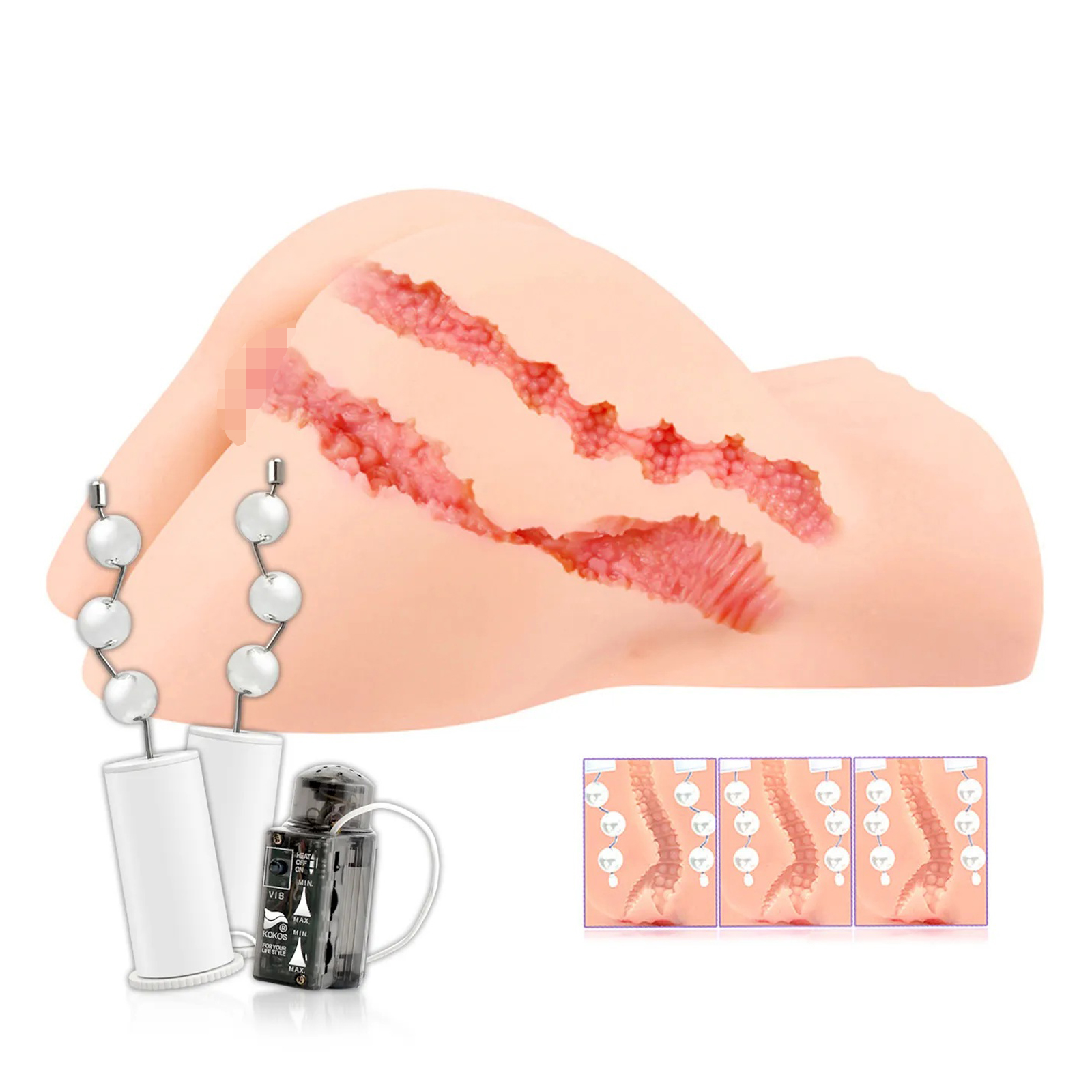 Kokos Hera Real Hip vibro, телесный — фото 4