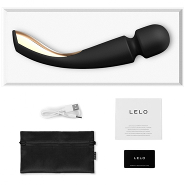 Lelo Smart Wand 2 Large, черный - Профессиональный массажер увеличенного размера - купить в секс шопе
