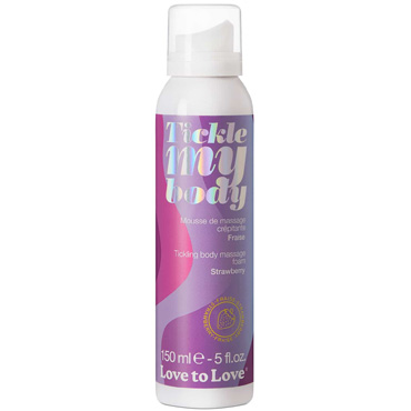 Массажная хрустящая пенка Love to Love TICKLE MY BODY, клубника, 150 мл